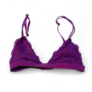Anemone Deep Fuchsia Purple Lace Bralette
